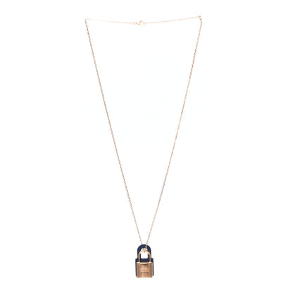 Hermes Swift Small O'Kelly Pendant Necklace Deep Blue 4 of 8