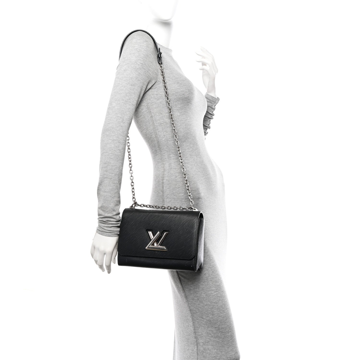 Louis Vuitton Epi Twist Shoulder Bag MM Black 2 of 14