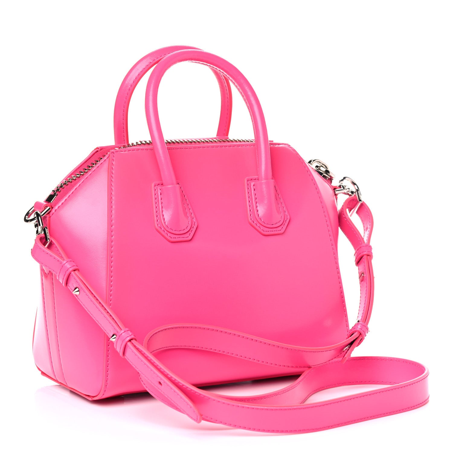 Givenchy Shiny Lord Calfskin Mini Antigona Shocking Pink 2 of 9
