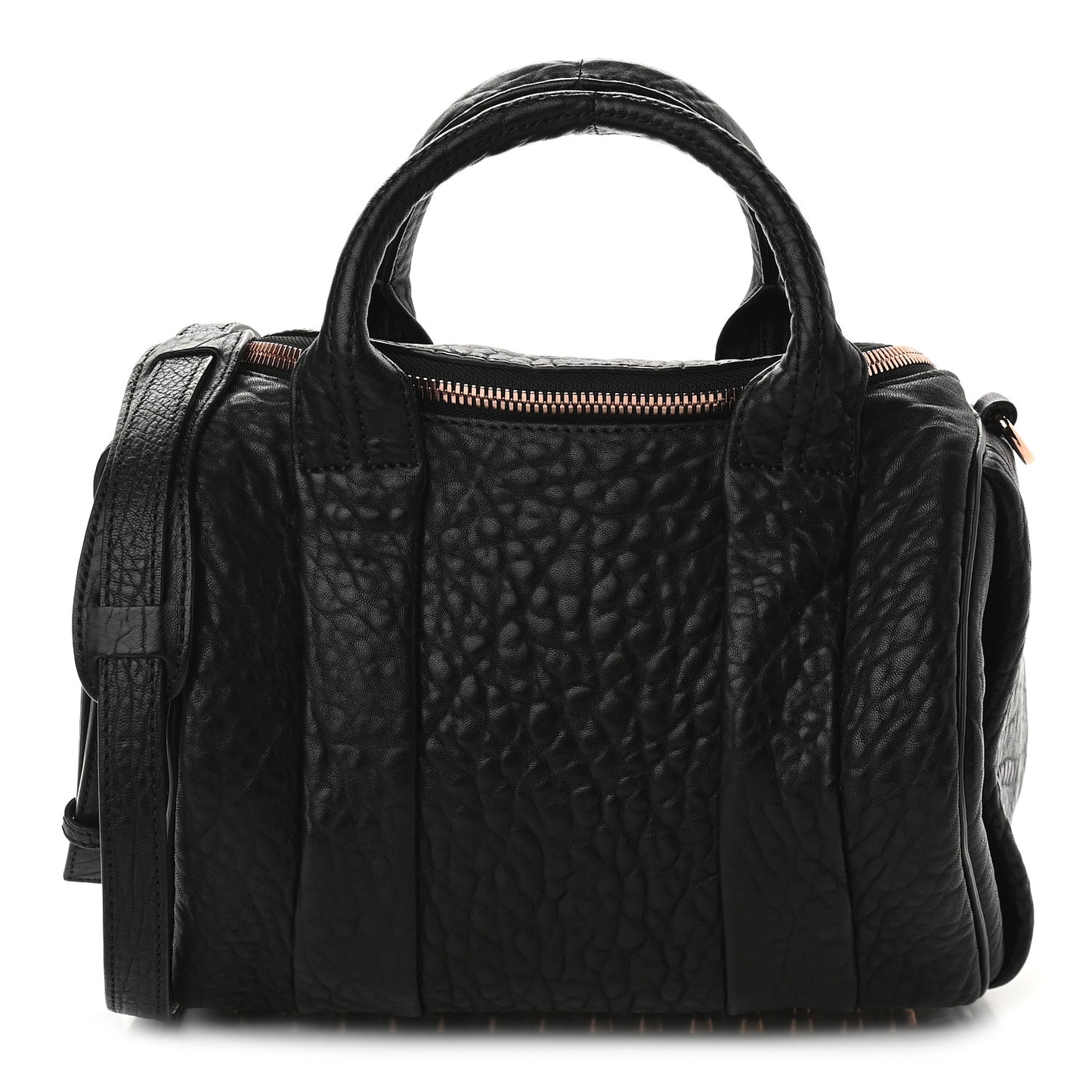 Pebbled Lambskin Rockie Black Rose Gold Hardware