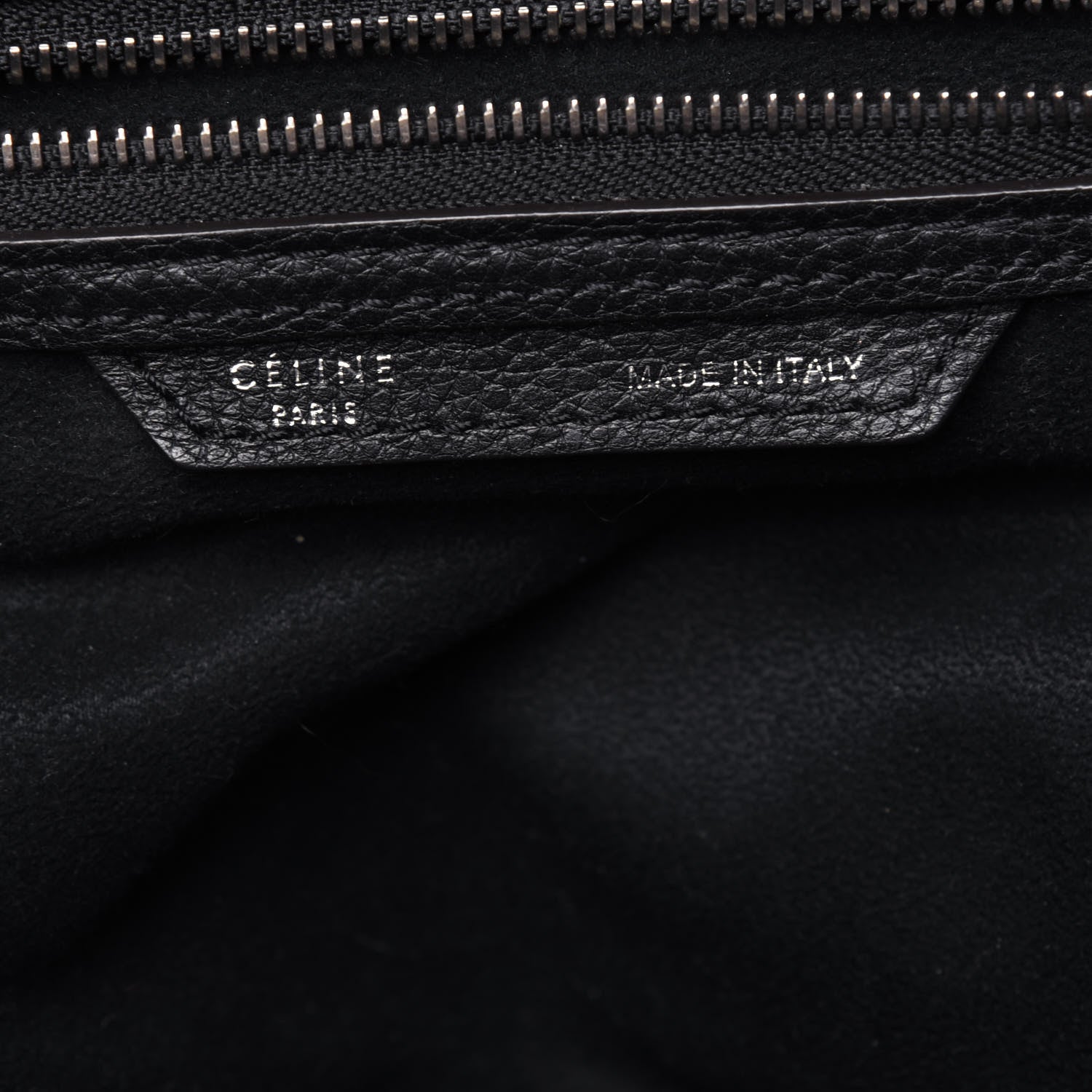 Celine Drummed Calfskin Mini Luggage Black 6 of 14