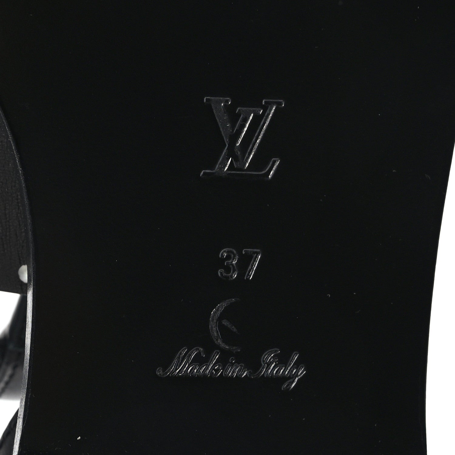Louis Vuitton Soft Calfskin Perforated Horizon Flat Sandals 37 Black 7 of 8