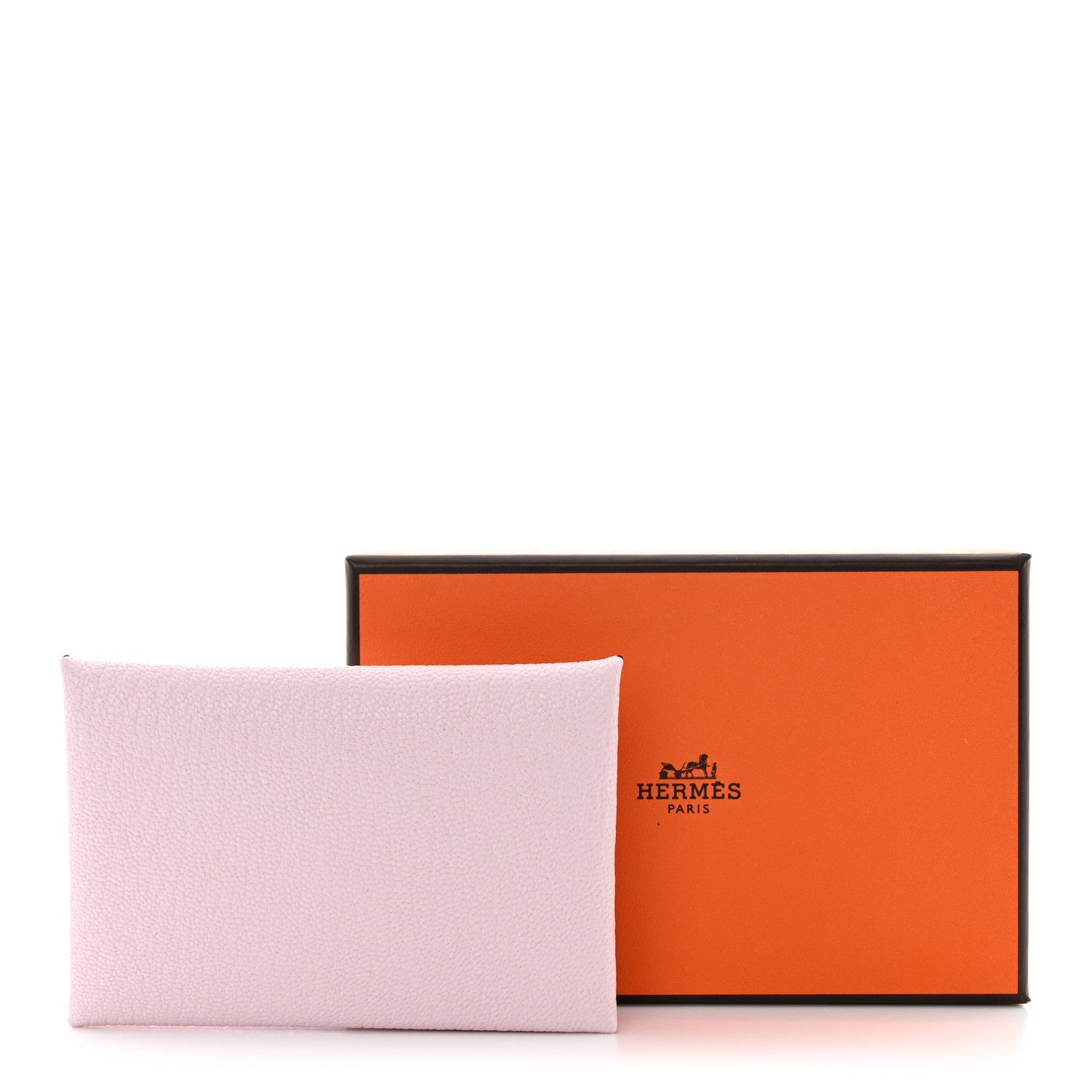 Hermes Chevre Mysore Calvi Card Case Rose Darling 8 of 8