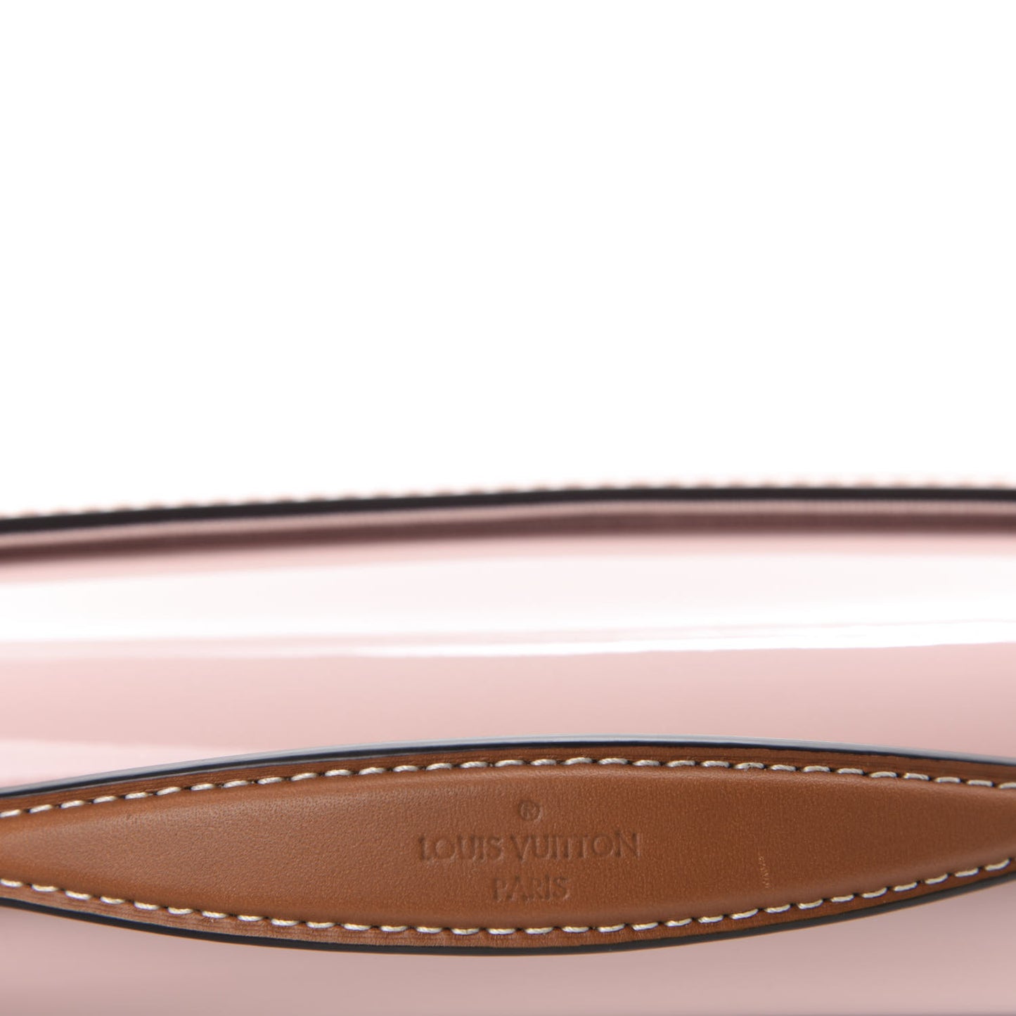 Patent Calfskin Monogram Cherrywood BB Rose Ballerine