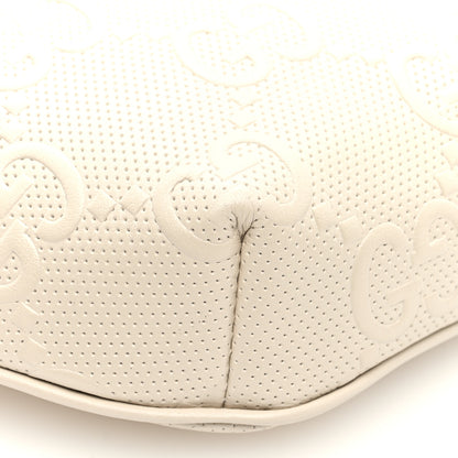 Gucci Calfskin GG Tennis Embossed Belt Bag Mystic White 9 of 10