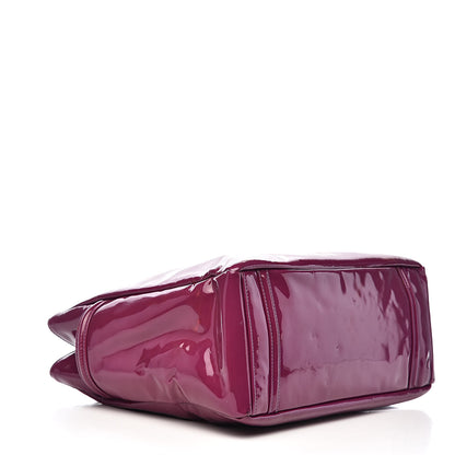 Chanel Patent Mademoiselle Lock Large Shopper Tote Purple 4 of 16