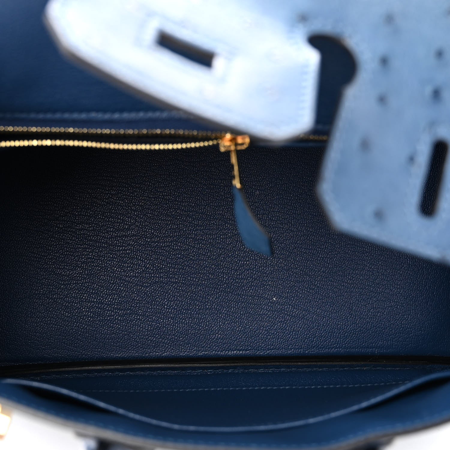 Hermes Ostrich Birkin 25 Deep Blue 5 of 11