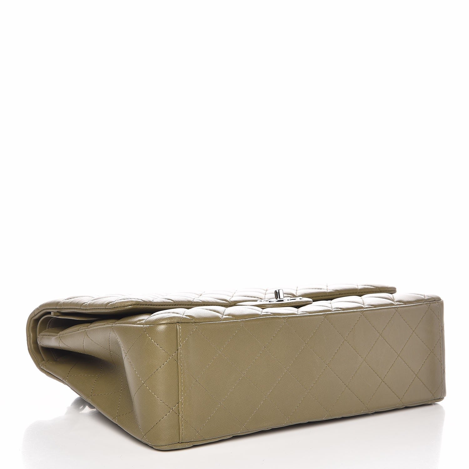 Chanel Lambskin Quilted Maxi Double Flap Green 4 of 7