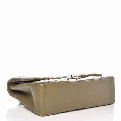 Chanel Lambskin Quilted Maxi Double Flap Green 4 of 7