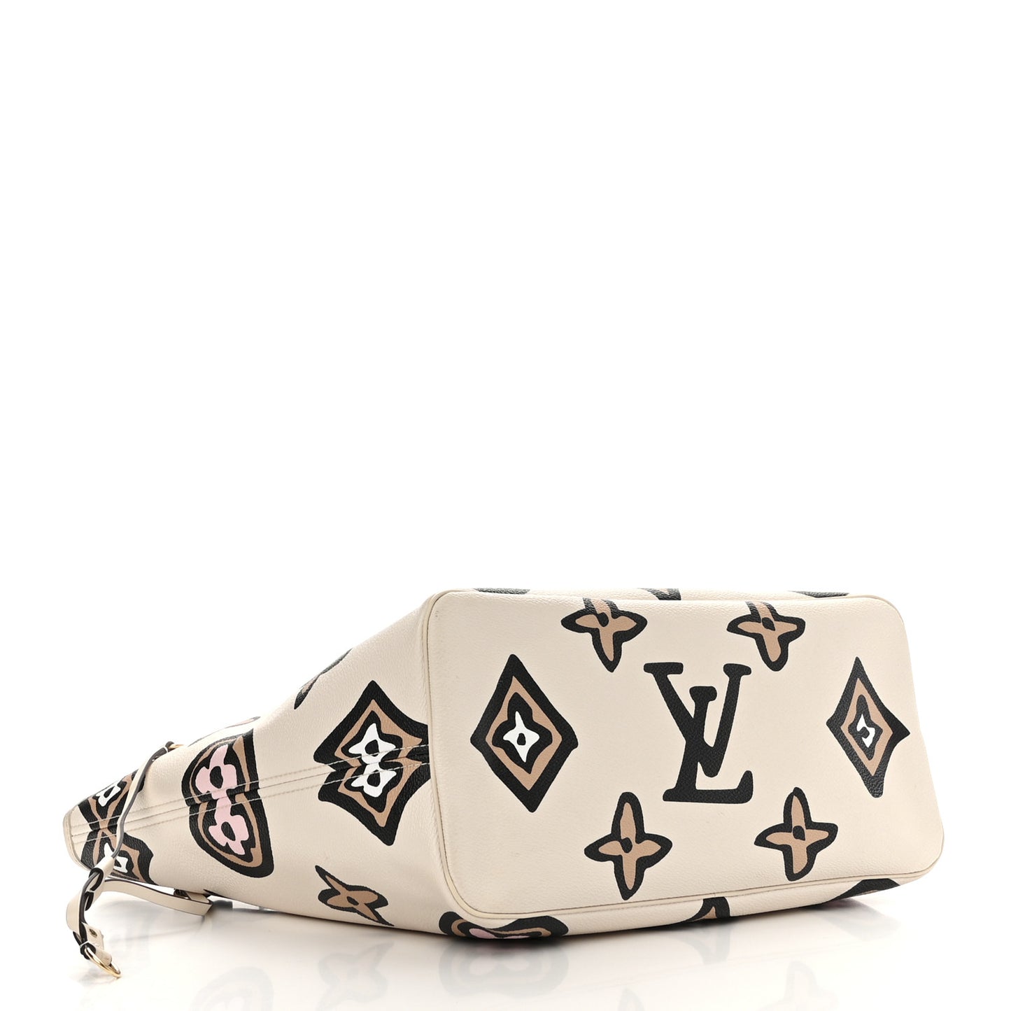 Monogram Giant Wild at Heart Neverfull MM Creme