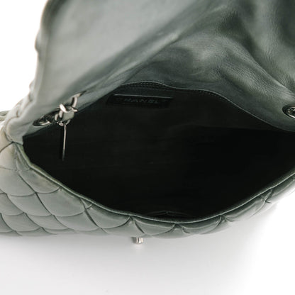 Chanel Lambskin New Bubble Quilt Flap Green 6 of 8