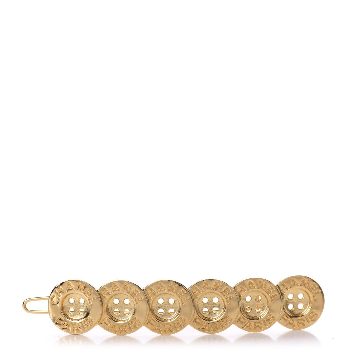Button Paris CC Hair Clip Barrette Gold