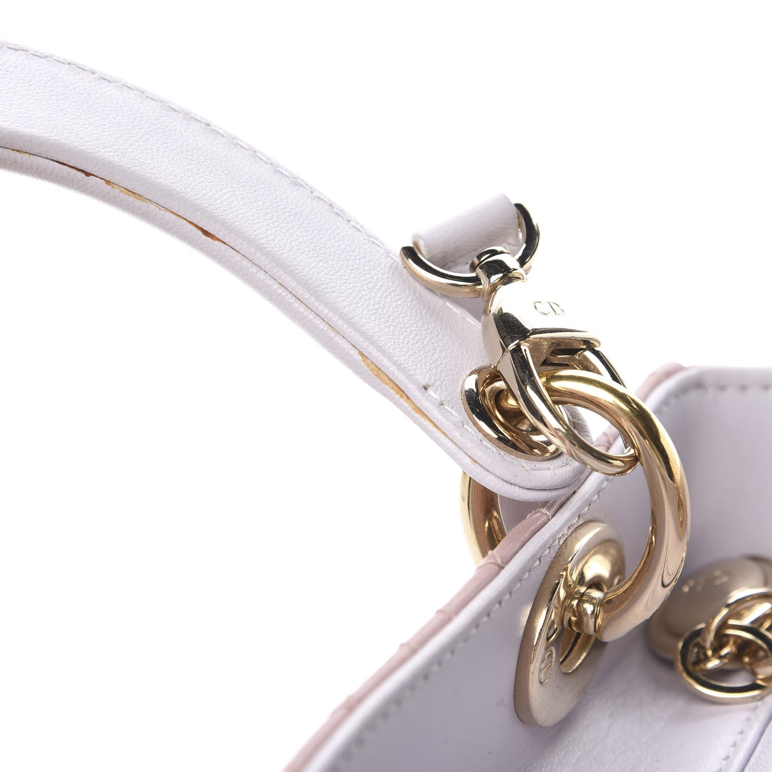 Christian Dior Lambskin Cannage Medium Tri-Color Lady Dior Rose Pale 16 of 17