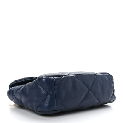 Chanel Lambskin Quilted Medium Chanel 19 Flap Navy Blue 4 of 9