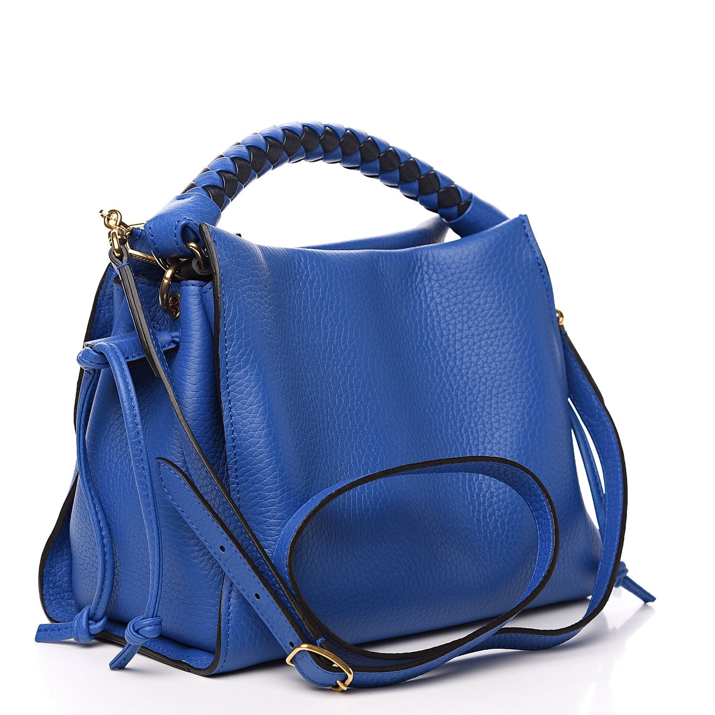Heavy Grain Small Iris Tote Porcelain Blue Midnight