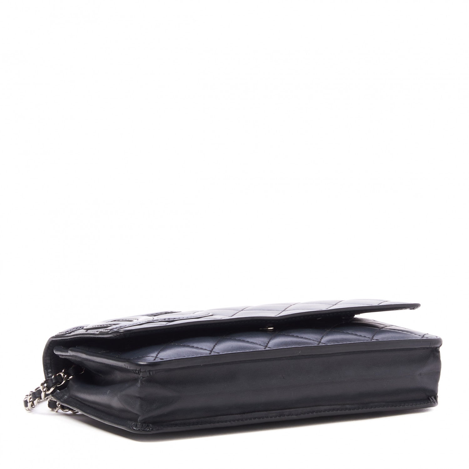 Chanel Calfskin Quilted Cambon Wallet On Chain WOC Black 4 of 10