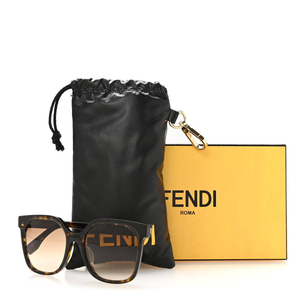 Fendi Acetate Square Sunglasses FE40007F Tortoise 8 of 8