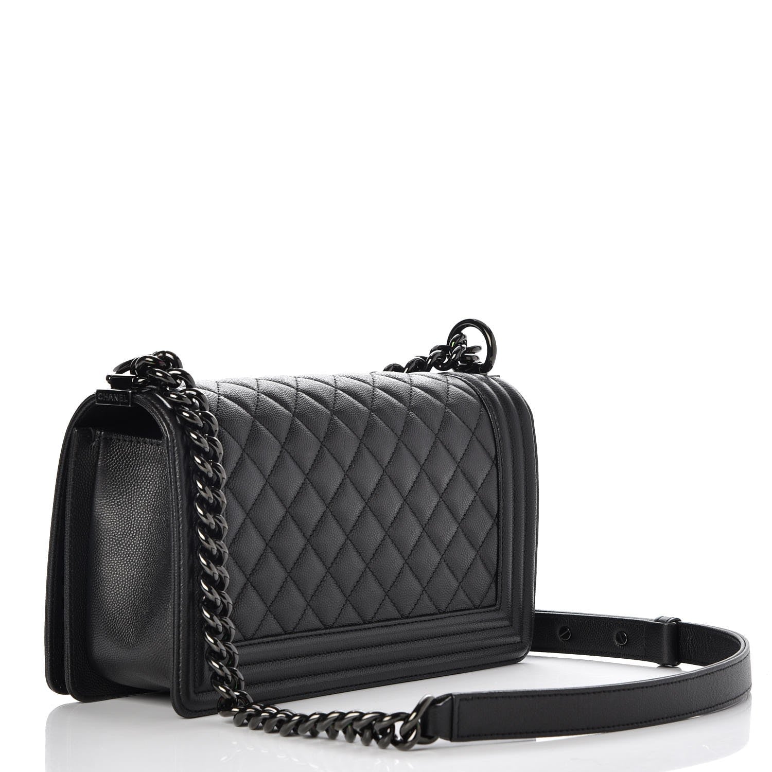 Chanel Caviar Quilted Medium Boy Flap So Black 4 of 8
