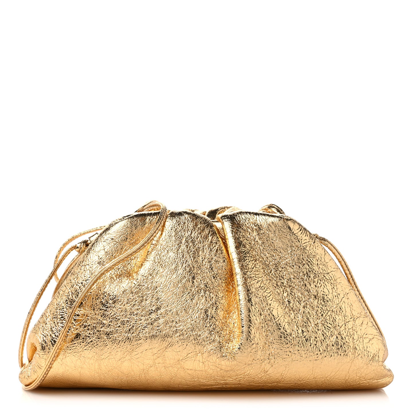 Metallic Crinkled Lambskin The Mini Pouch Oro