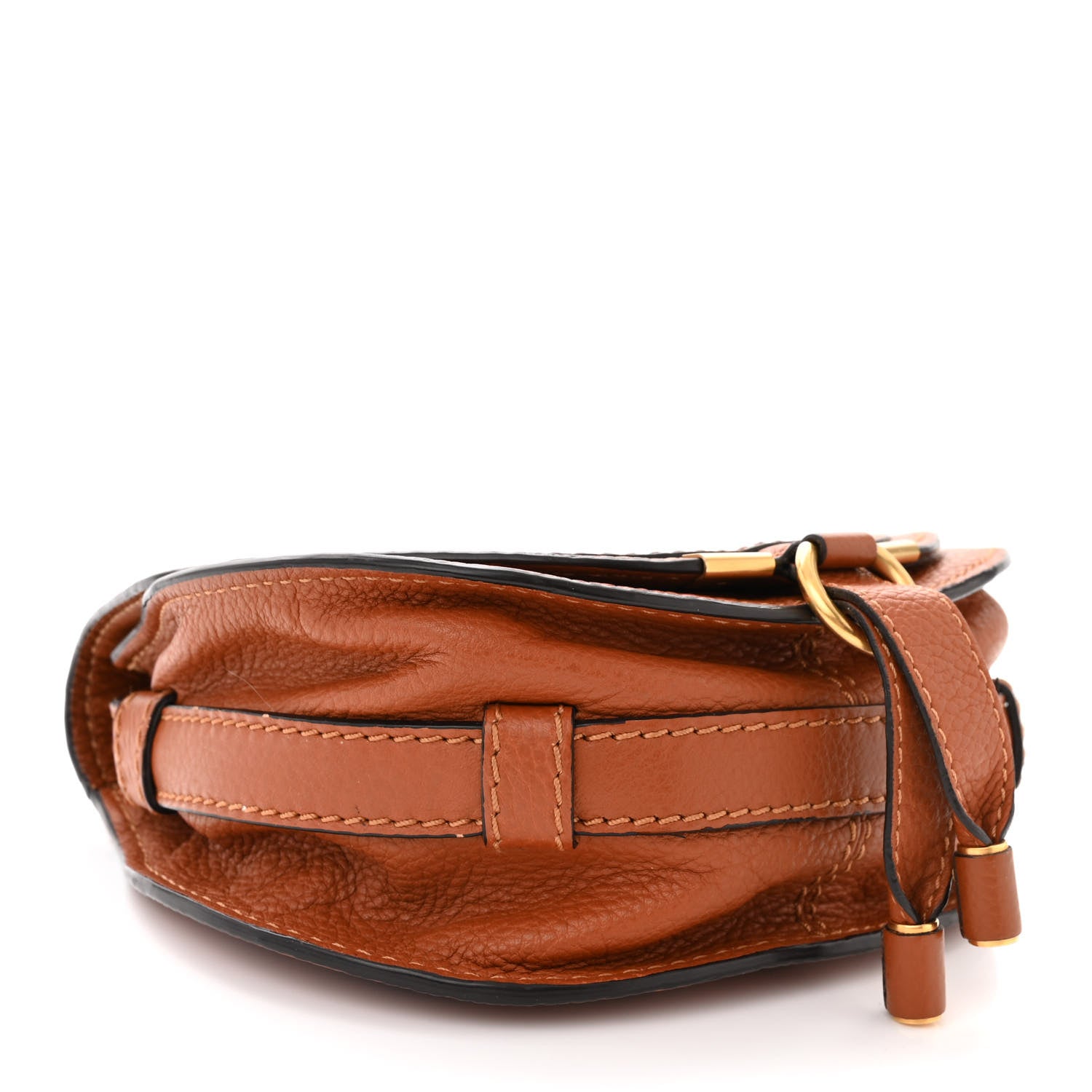 Chloe Grained Calfskin Small Marcie Saddle Bag Tan 4 of 13