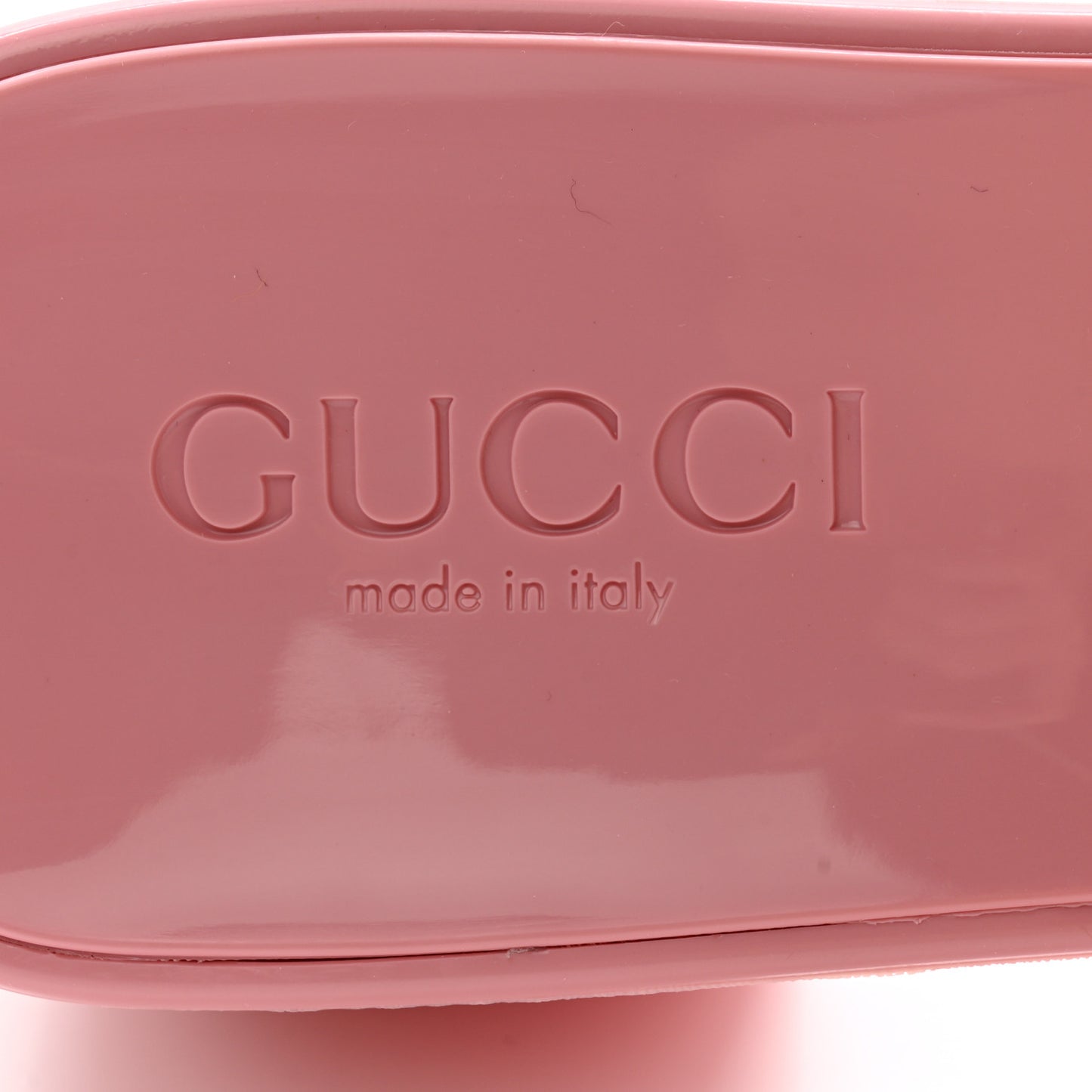 Rubber Gucci Logo Womens Platform 20/60mm Slide Sandals 38 Wild Rose