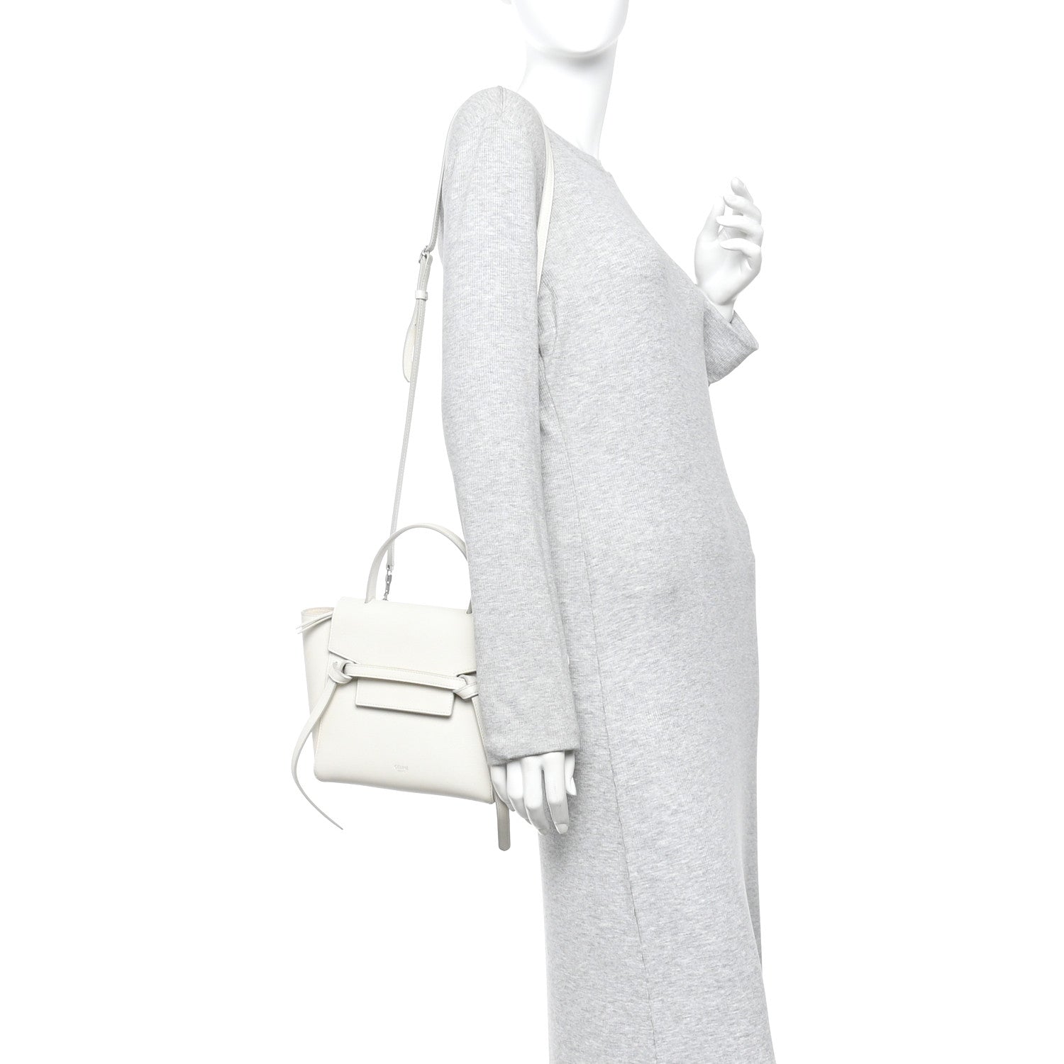 Celine Grained Calfskin Nano Belt Bag Linen 2 of 15