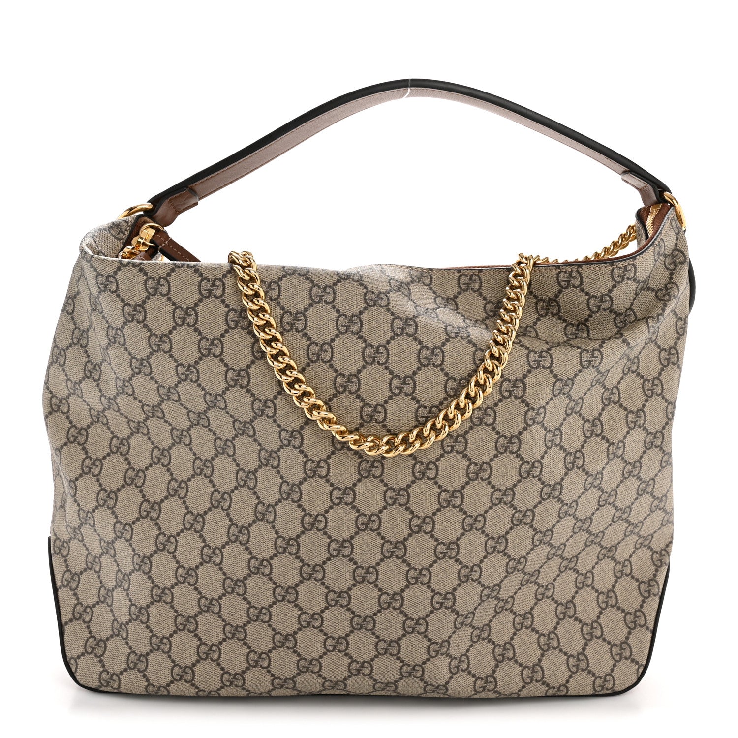 Gucci GG Supreme Monogram Large Linea A Hobo Light Brown 1 of 12