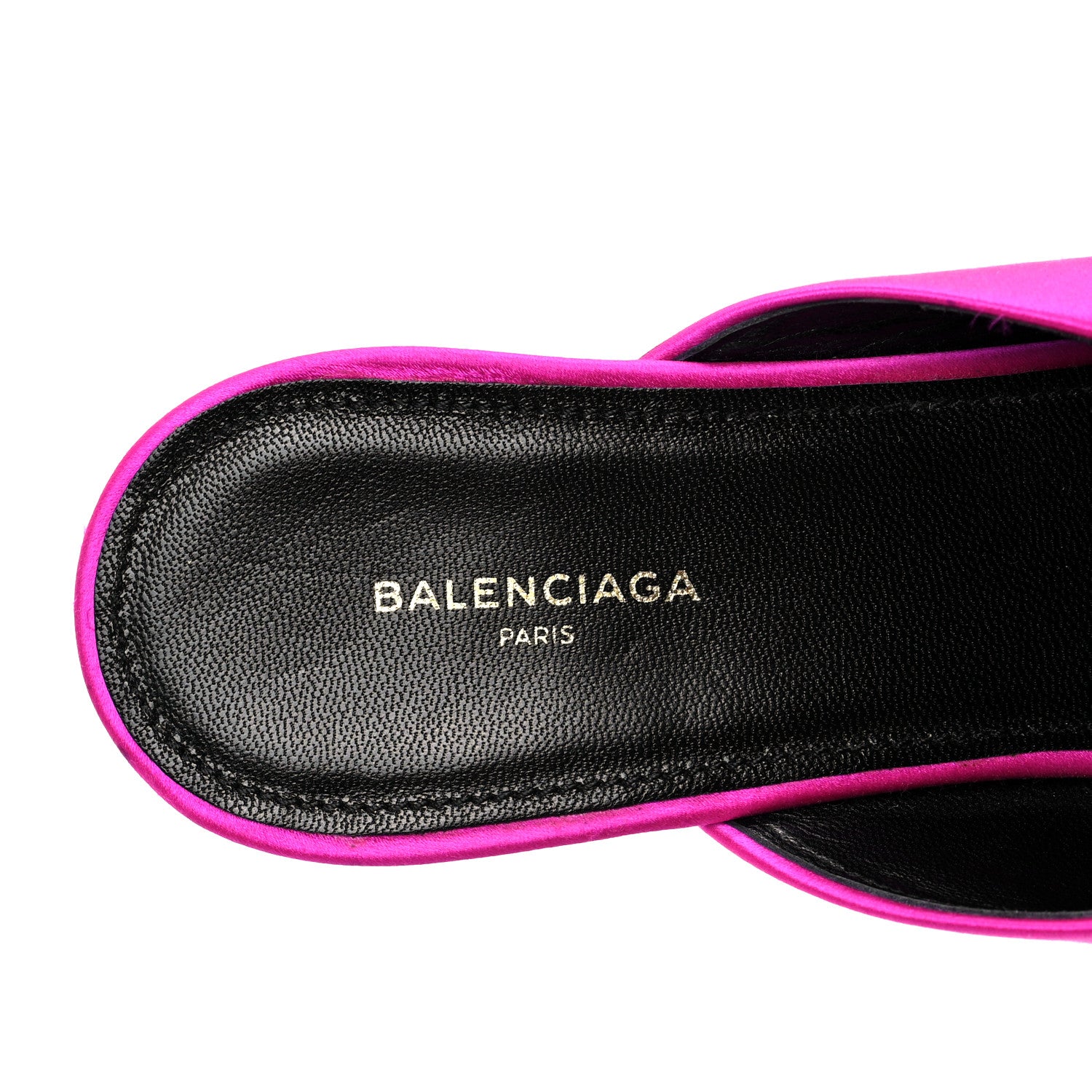 Balenciaga Satin Pointed Toe Knife 40mm Mules 38.5 Rose Fuchsia 7 of 8