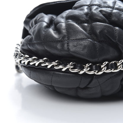 Chanel Washed Lambskin Quilted Medium Chain Around Messenger Black 9 of 11