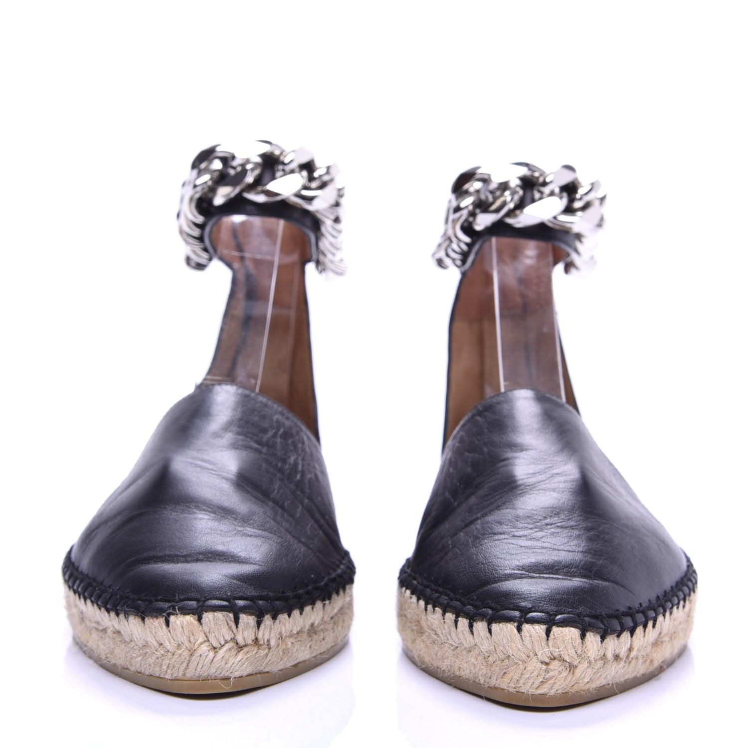 Givenchy Lambskin Ankle Chain Maremma Espadrilles 38 Black 2 of 9