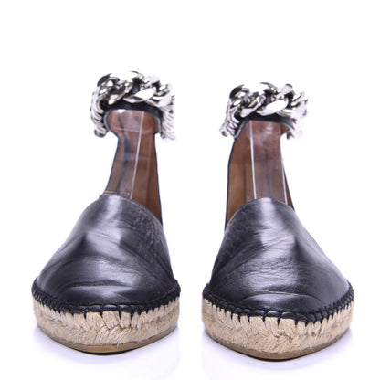 Givenchy Lambskin Ankle Chain Maremma Espadrilles 38 Black 2 of 9