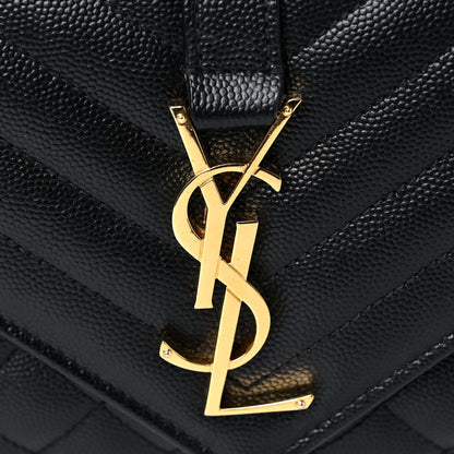 Saint Laurent Grain De Poudre Textured Mixed Matelasse Triquilt Small Monogram Satchel Black 12 of 12