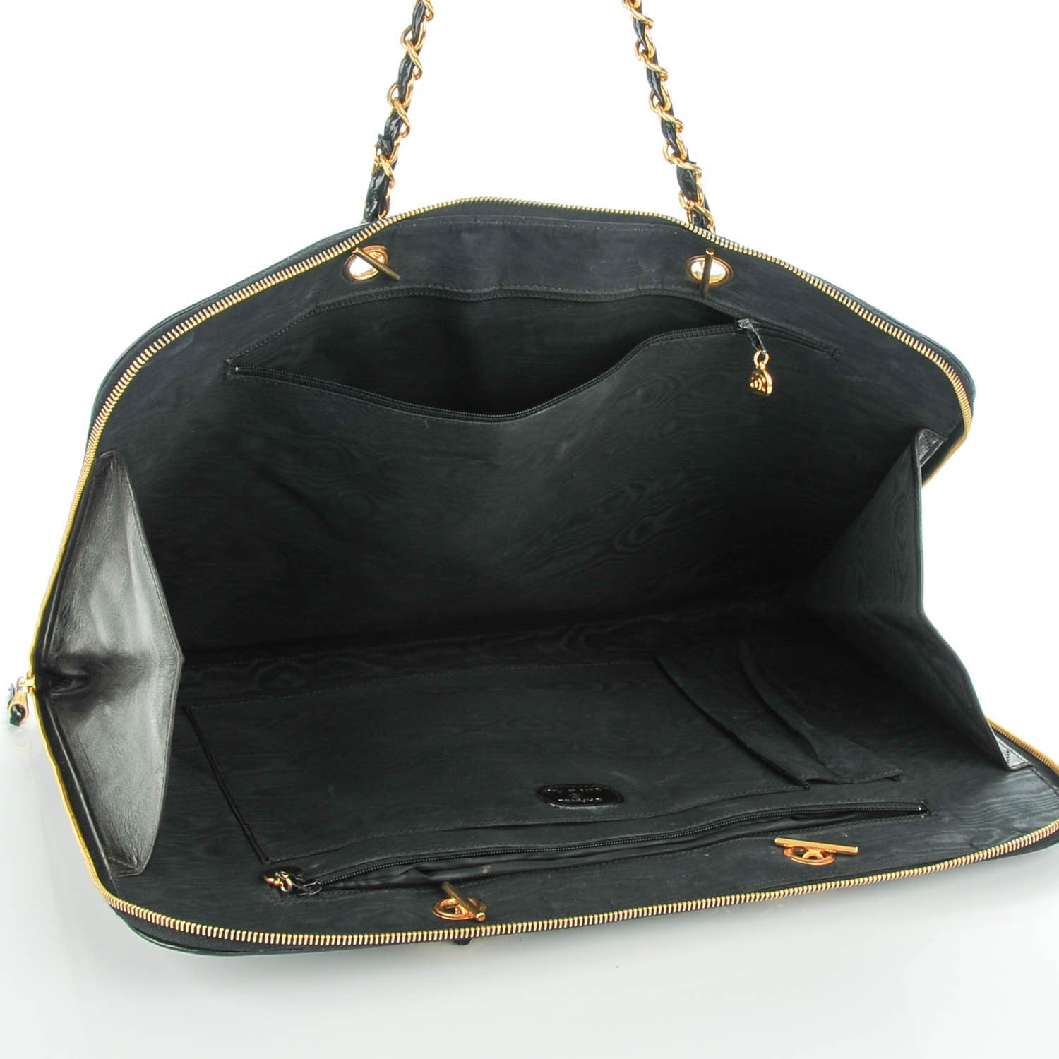 Chanel Patent CC Laptop Case Shoulder Bag Black 5 of 8