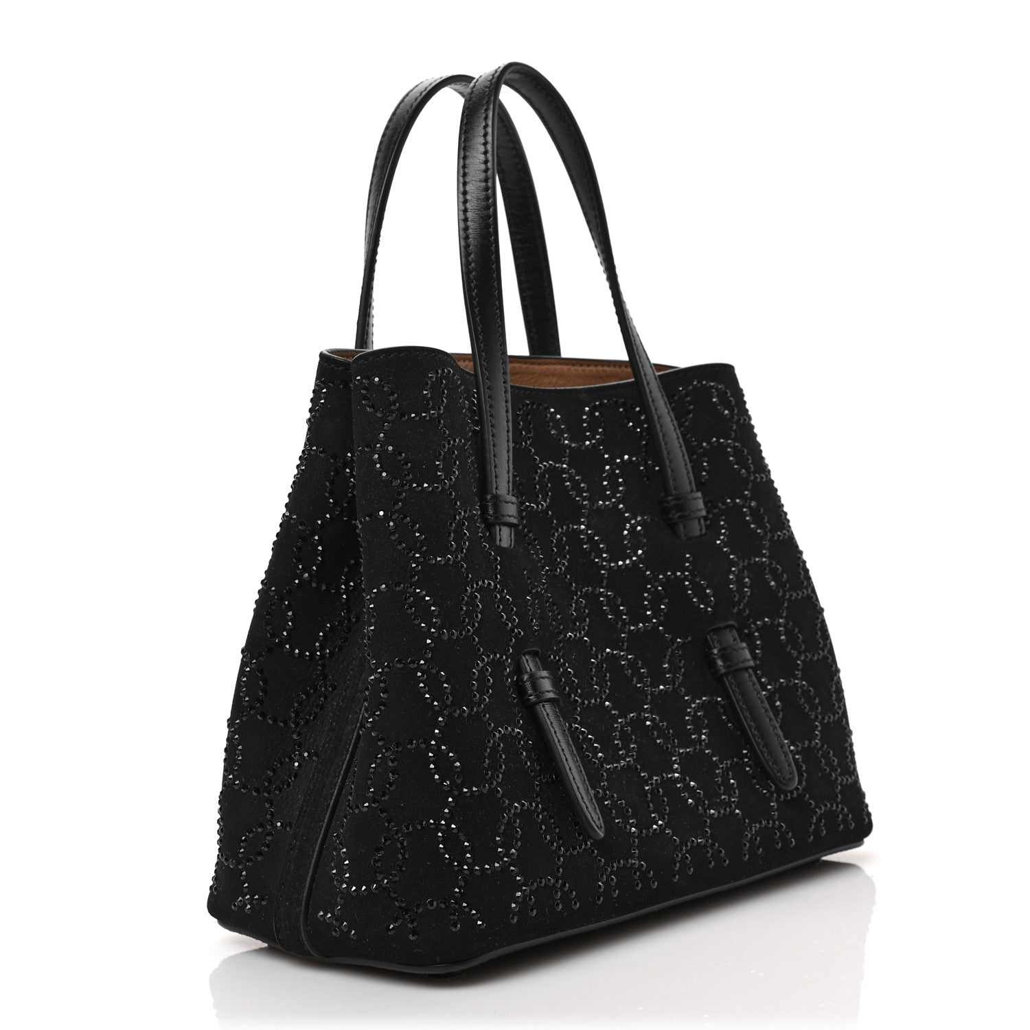 Alaia Suede Vienne Wave Mina 20 Bag Black 4 of 9