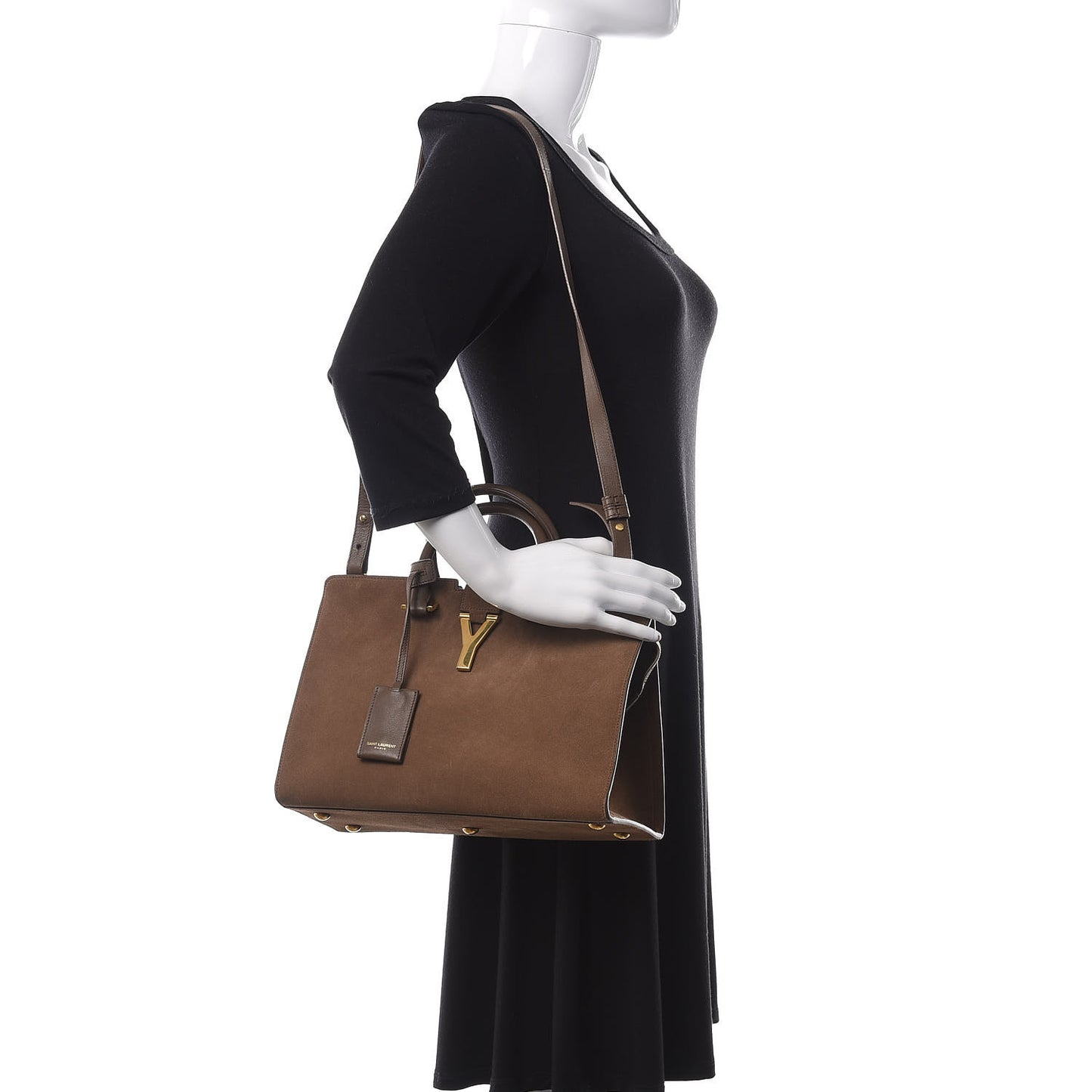 Suede Small Classic Y Cabas Fog