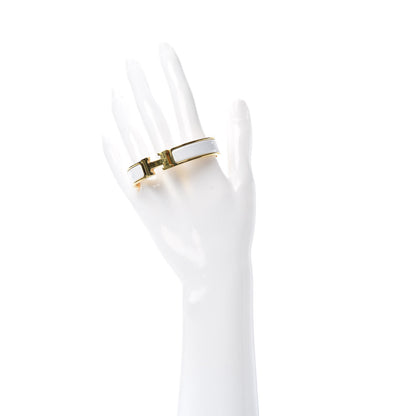 Hermes Enamel Narrow Clic Clac H Bracelet PM White 2 of 4
