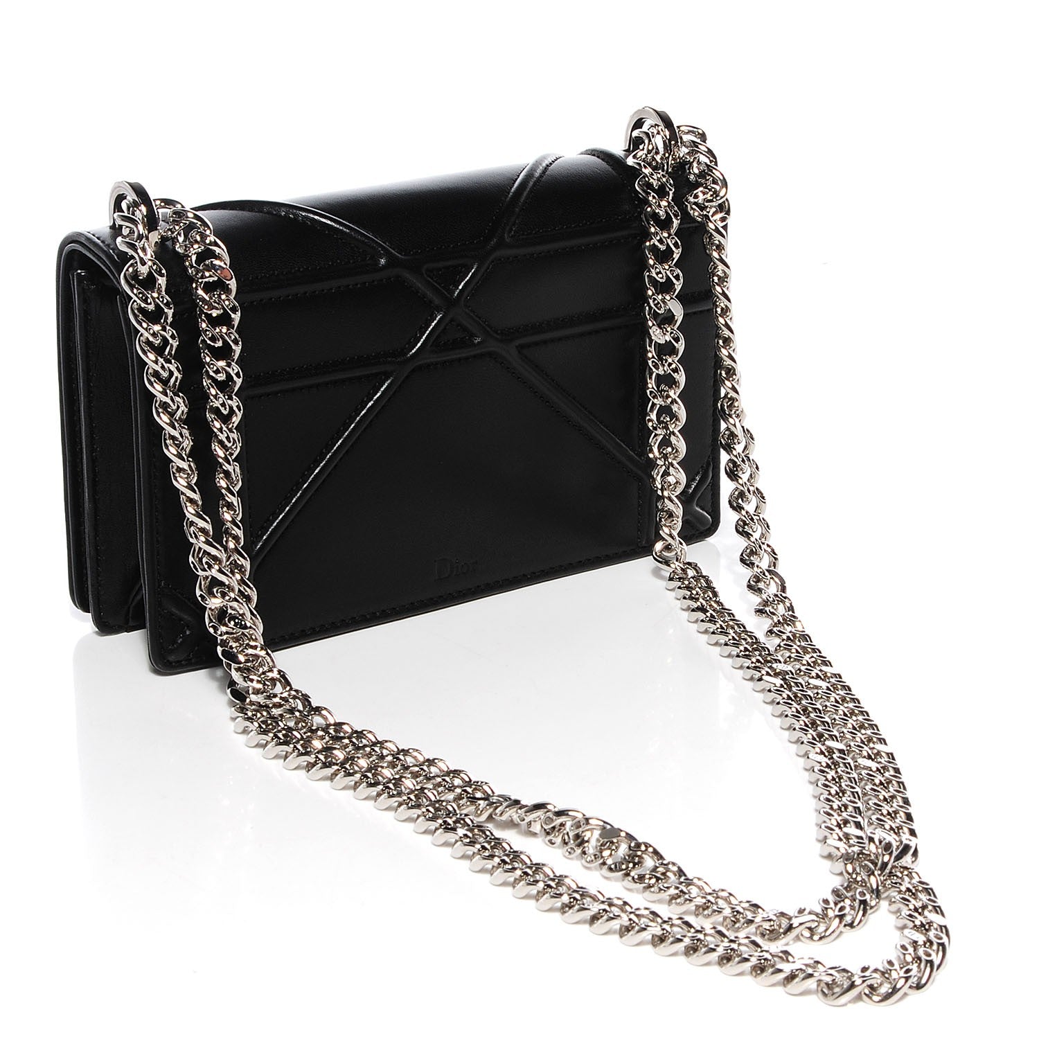 Christian Dior Lambskin Mini Diorama Flap Bag Black 3 of 6