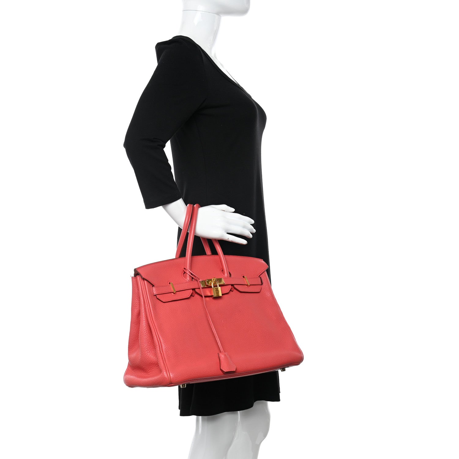 Hermes Taurillon Clemence Birkin 35 Rose Jaipur 3 of 13