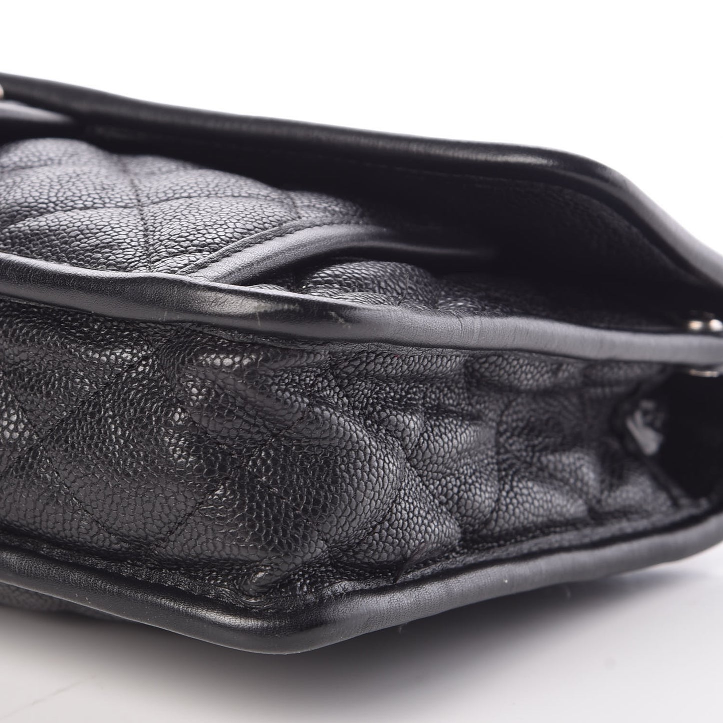 Caviar Quilted Medium French Riviera Flap Black