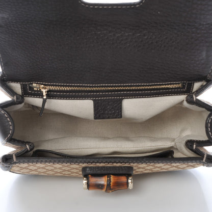 Gucci Diamante Medium New Bamboo Top Handle Bag Dark Brown 5 of 8