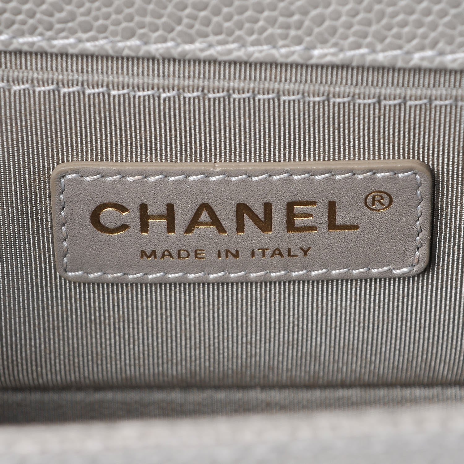 Chanel Caviar Quilted Small Boy Flap Light Grey 6 of 8