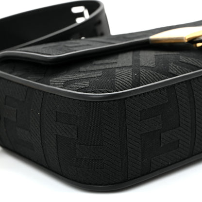 Fendi Canvas Vitello King Extra Strap FF Embroidered Baguette Black 9 of 10