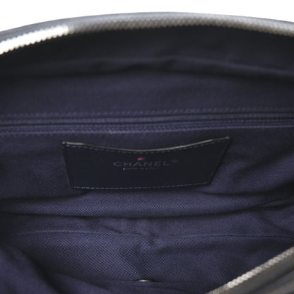 Chanel Iridescent Calfskin Quilted Large Shiva Flap Navy Blue 5 of 10
