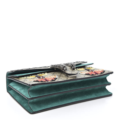 Gucci GG Supreme Monogram Willow Hill Embroidered Small Dionysus Shoulder Bag Emerald 3 of 9