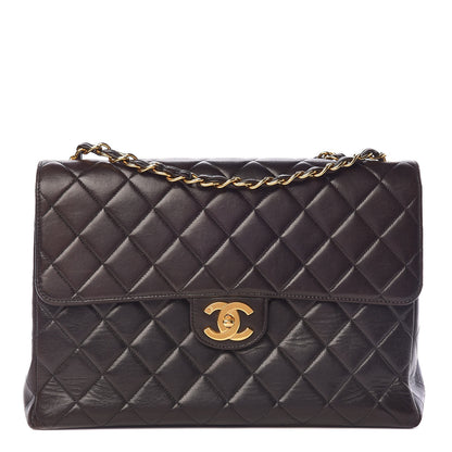 Chanel Lambskin Quilted Jumbo Single Flap Black 1 of 20