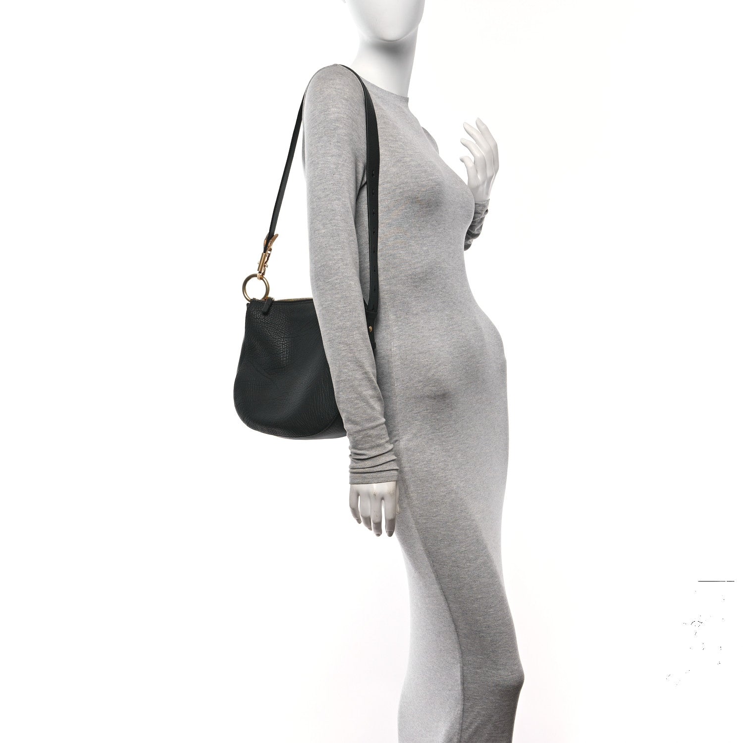Burberry Grainy Calfskin Small Knight Bag Black 2 of 14
