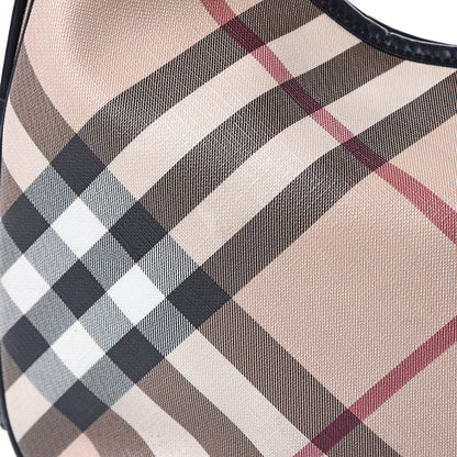 Burberry Calfskin Supernova Check Medium Barton Hobo Black 12 of 22