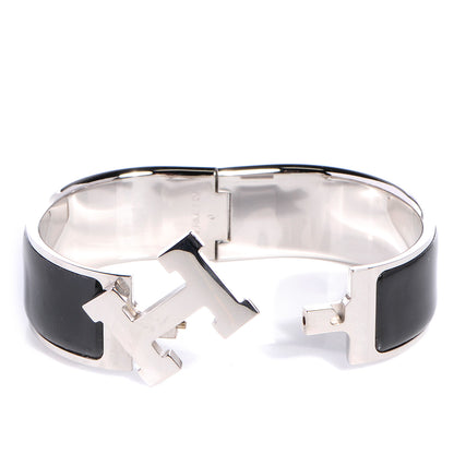 Hermes Enamel Wide Clic Clac H Bracelet PM Black 3 of 4