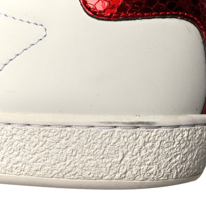 Gucci Calfskin Ayers Bee Embroidered Womens Ace Sneakers 35 White Green 13 of 19