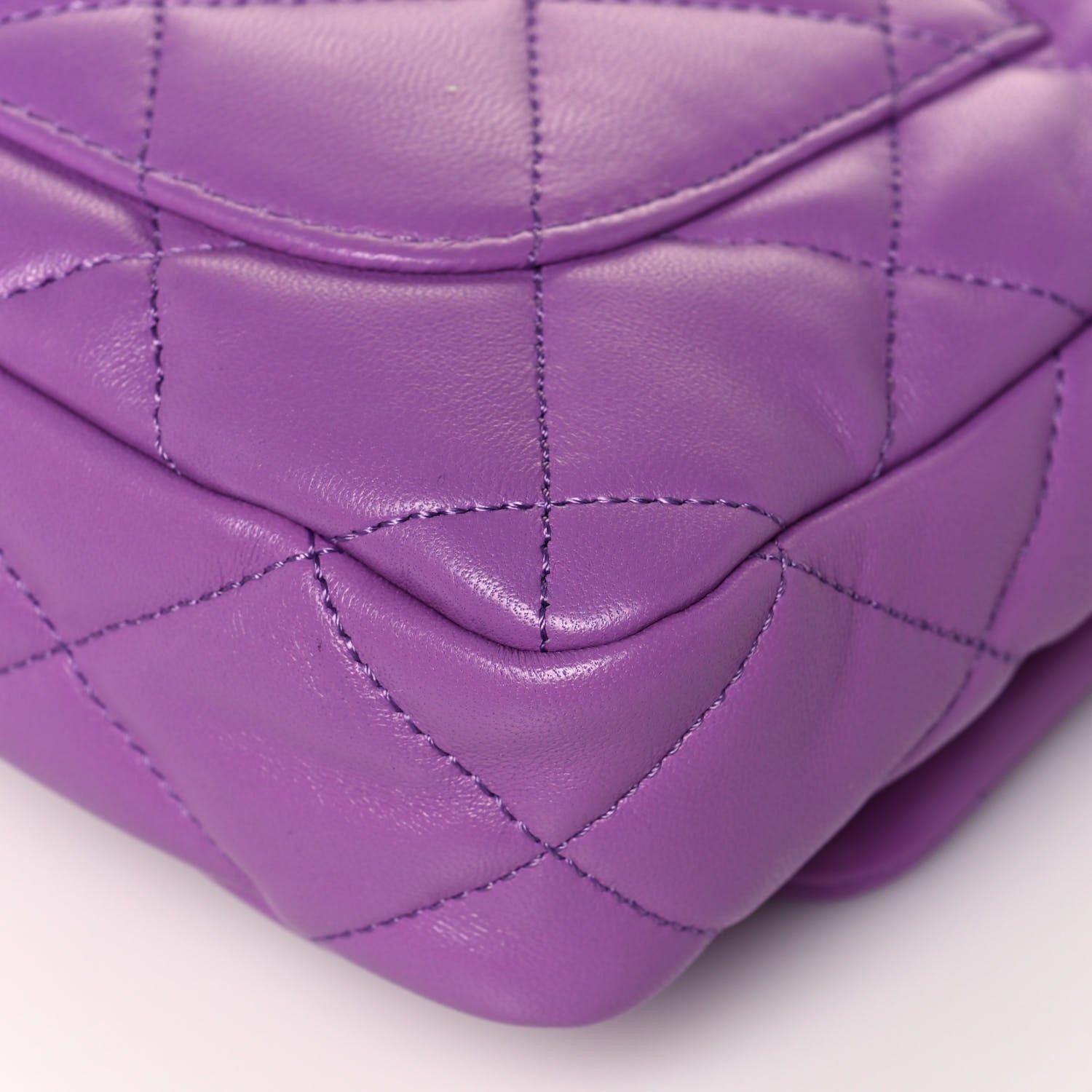 Chanel Lambskin Quilted Small CC Funky Town Flap Purple 12 of 15
